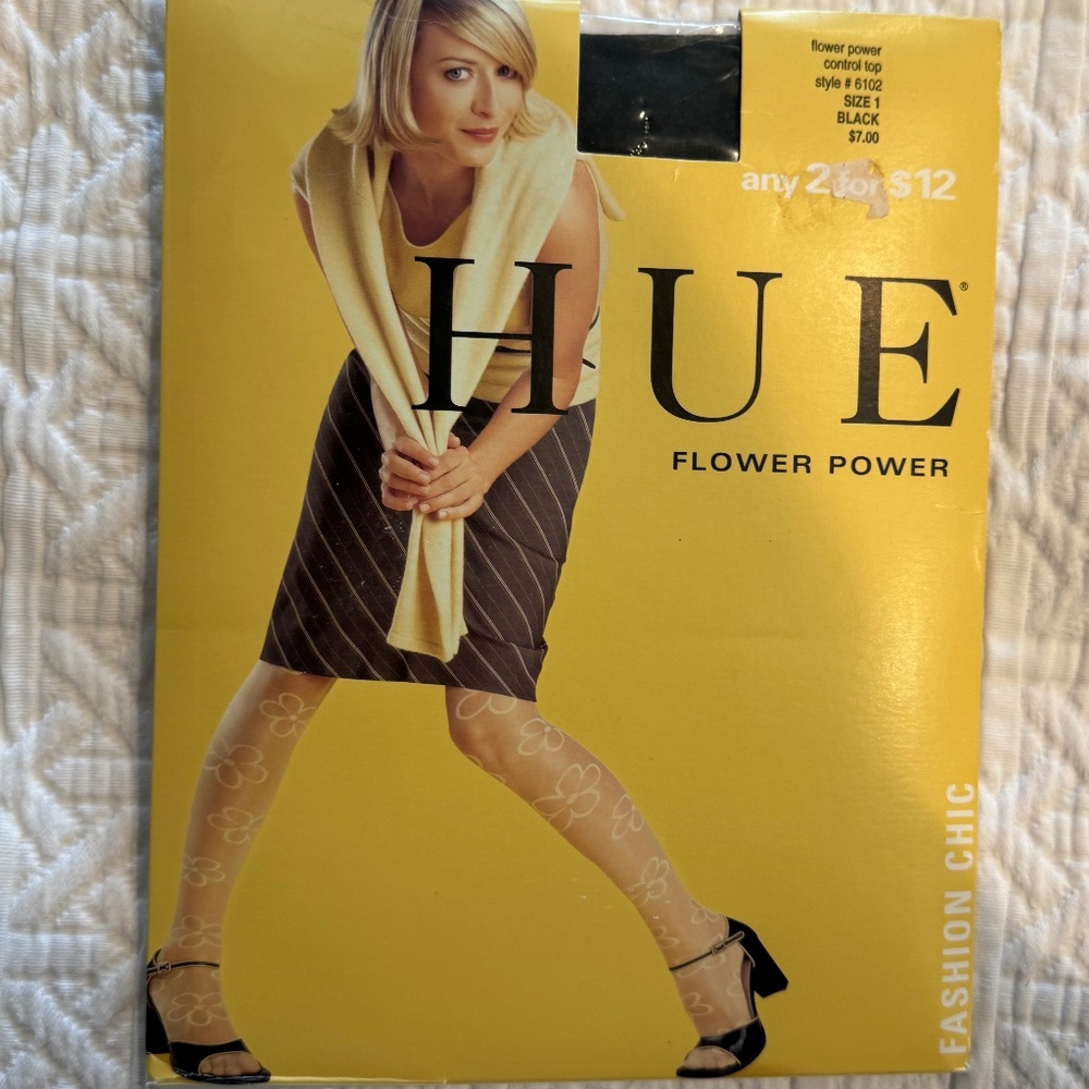HUE, Flower Power Sheers, Black, Size 1